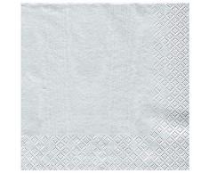 Caspari Lot de 20 Serviettes de Table en Papier ArgentÃ© 40 x 40 cm