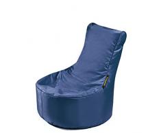 Pushbag Pouf, Polyester, Marin, 60 x 60 cm