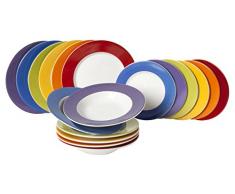 Color life vaisselle 18Â piÃ¨ces arlecchino Multicolore
