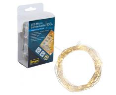 Guirlande lumineuse Ã 100 LED blanc chaud et 12 fonctions de lumiÃ¨re, clignote rythmique Ã la musique, avec 6 heures de minuterie, tÃ©lÃ©commande, piles, intensitÃ© variable, env. 10, 20 m