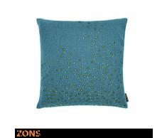 ZONS Coussin cloutÃ© Motif Nuage Or 45x45cm + Rembourrage 480g Coussin Voiture Coussin canapÃ© Oreiller (Bleu)