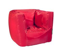 Pushbag Pouf, Polyester, Rouge, 60 x 55 cm