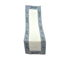 Bellanda Chemin de Table Polyester, Polyester, weiÃ, 150 x 40 x 0.5 cm