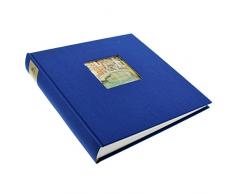 Goldbuch Album Photo avec Découpe, Bella Vista, 25 X 25 Cm, 60 Pages Blanches avec Intercalaires Glassine, Lin, Bleu, 24895