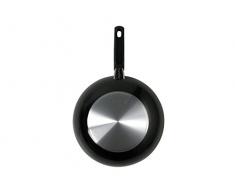 Ballarini Firenze Wok, RevÃªtement AntiadhÃ©rent avec Manche Rond, Aluminium, Anthracite, 20 cm