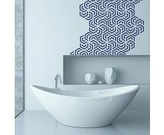 Walplus 71x60 cm Mural Autocollants Polygone Géométrie Motif Amovible Auto-Adhésif Mural Art Stickers Vinyle Maison Décoration DIY Salon Chambre Bureau Décor Peint Enfants Chambre Cadeau, Bleu