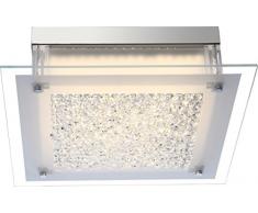 Verre LED 49311 globo Leah Plafonnier cristal K5 Chromé
