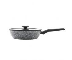 KITCHEN COOK Sauteuse Aluminium Forge 26cm Effet Modele Granit St26tfi