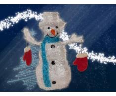 FK Automotive Ãclairage de NoÃ«l Bonhomme de Neige avec Gant de Toilette Bleu