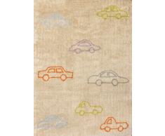 Aratextil Voiture Tapis Enfant, Coton, Multi, 120Â x 160Â cm