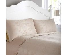 Charlotte Thomas Housse de Couette 1 Personne Imitation Soie Caterina - Beige - 135 x 200cm