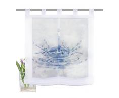 Home Fashion Store Bateau à Passants en Voile Impression numérique Sala, Polyester, Bleu, 140 x 60 cm