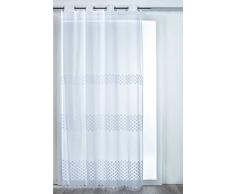 HomeMaison Voilage Brodé LACANAU, Polyester, Blanc, 260x140 cm