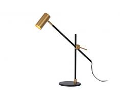 Lucide 30672/01/30 Lampe de bureau, Acier, GU10, 5 W, Noir, Or