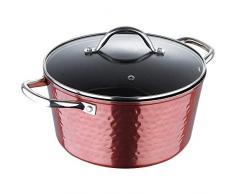 BERGNER Casserole 24 x 11 cm 4,1 l aluminium forgÃ© Ã induction avec couvercle Saphire, aluminium