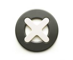 Abeba VV46305 Dessous de Verre MayDay 2 pcs en Gris/Blanc, MÃ©lamine, 45x35x25 cm