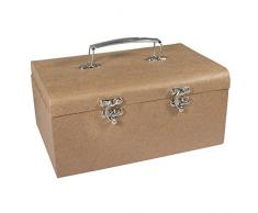 Rayher Hobby Papier mÃ¢chÃ© Coffre, Divers, Blanc, 2,4Â x 1,6Â x 1.1Â cm