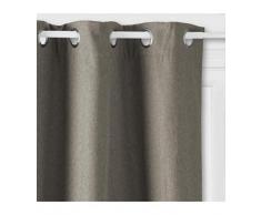 HomeMaison Rideau Isolant chiné à Oeillets, Polyester, Taupe, 260x140 cm