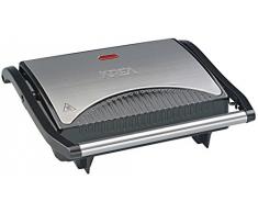 KREA GR40 â Barbecue (700 W, barbecue de contact, électrique, table, fer, noir, acier inoxydable)