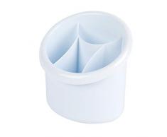 Beldray Ãgouttoir et Support à Couverts Enfant 2-en-1 en Plastique LA057433WHITEEU, Pot à Crayons, système de Rangement, Blanc, 36 x 31 x 16 cm