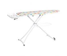 AmazonBasics Planche à repasser avec tablette et repose-fer de style H Blanc 137 x 46 cm Grand modèle