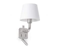 Faro Barcelona 29341 â Essential Applique Murale avec Lecteur Nickel Mate E27 40 W