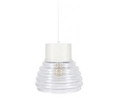 Tosel 16562 Suspension 1 LumiÃ¨re, Verre/, E27, 40 W, Marron, 30 x 90 cm