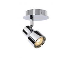 Lucide SIRENE-LED - Spot Plafond Salle de bains - Ã 10 cm - LED Dim. - GU10 - 1x4,5W 3000K - IP44 - Chrome