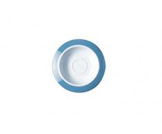 Alessi Tac2/77 Colorbavero Soucoupe Pour Tasse Ã Moka en Porcelaine Blanche DÃ©corÃ©e, Set de 6 PiÃ¨ces