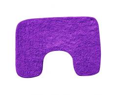 MSV Tapis de Bain Bleu fonçé WC et lavabo-45x35 cm, 100% Coton