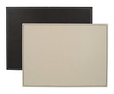 Creative Tops Lot de 4 Sets de Table réversibles en Similicuir Marron/crème