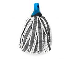 Beldray La049438 Clic et Connect bouclée Microfibre Tête de Balai à Franges, Polyester, Blanc, 31 x 10 x 37.5 cm