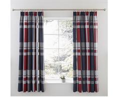 Charlotte Thomas Paire de Rideaux doublÃ©s et embrasses PrÃªts Ã lemploi Rouge/Bleu/Blanc 168 x 183 cm