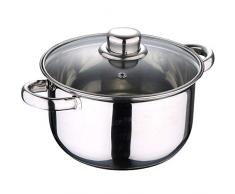 Wellberg Q3161 Casserole avec couvercle Ã 22 x 11,5 (4,2 L) Acier inoxydable