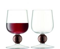 LSA International Oro Verre Ã vin Rouge, cuivre/Transparent, 390Â ML, Lot de 2