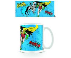 Empire Poster DC Comics Batman & Robin â Taille (cm) env. Diamètre: 8,5 H9,5 â Licence Tasse â Description : â Tasse en céramique imprimée blanche, contenance 320 ml, sous licence officielle, passe