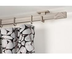 InCasa Tringle à Rideaux: 31 x 12 mm, L. 300 cm. en Acier satiné â Complet