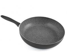 Home Maitre Sauteuse en Aluminium avec 1Â Manche, revÃªtement Anti-adhÃ©sif, Noir, 53Â xÂ 34Â xÂ 11Â cm