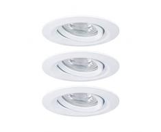 Paulmann 92971 LED Nova Mini Plus Coin EasyDim Rond orientable INCL. 3x4,2 Watts gradable Spot Plafond dépoli Lampe encastrée Aluminium Blanc Chaud 2700 K, 12.6 W