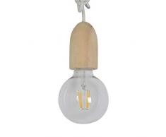 ZONS 811033LOT4 Lot DE 4 Suspension + Ampoule LED PM Blanc CÃBLE 80 Cm Boite KDO,