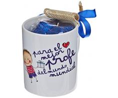 Mopec GB100.3.1 Tasse en cÃ©ramique Le meilleur prof dans une boÃ®te cadeau, avec 6 chocolats, porcelaine