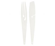 Koziol-Shadow Set de 2 Couverts en Plastique de Grandes pour Frire et Cuire résistantes à 220 °C Centimeters Blanco sólido