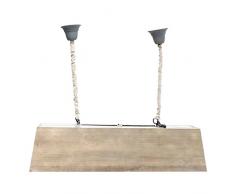 Better Best & 1831743 Suspension 3 lumiÃ¨res avec un Ã©cran rectangulaire couleur Bois naturel