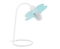 Tosel 90316 Lampe Bureau 1 Lumière Acier, E14, 40 W, Bleu, 18 x 40 cm