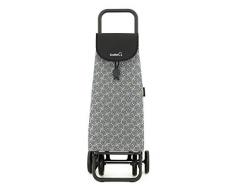 GARMOL Chariot de Courses 55L Noir/Blanc