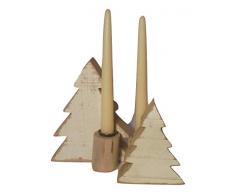 Centre du Changement Bougeoir, Bois, Naturel, Unique