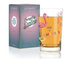 RITZENHOFF Everyday Darling Verre à boisson souple de Michaela Koch, en cristal, 300 ml, avec décors tendance