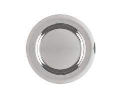 DEGRENNE - Plat Rond Creux 33.5 cm, Acier Inoxydable, Argent, 41 x 40,5 x 4,2 cm