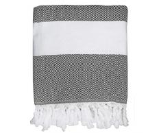 Moorish Idol - Fouta Losange- 100cm x 200cm- 230 g/m2- Noir