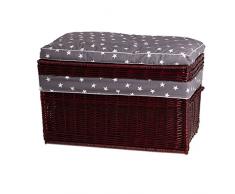 Coffre Armoire à Linge pour Linge, Panier à Linge, Puff Panier en Osier, Jouets en Osier